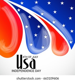 Vector illustration of a Banner for 4th of July independence day.