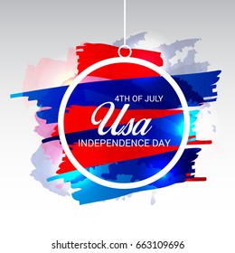Vector illustration of a Banner for 4th of July independence day.