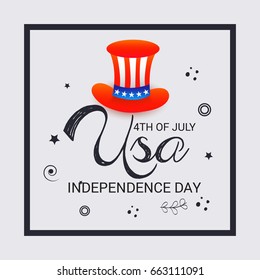 Vector illustration of a Banner for 4th of July independence day.