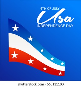 Vector illustration of a Banner for 4th of July independence day.