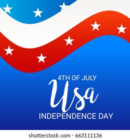 Vector illustration of a Banner for 4th of July independence day.