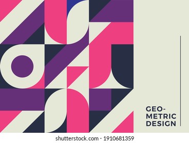 Vector illustration banner abstract geometric retro design