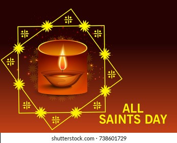 Vector illustration of a Banner for All Saints Day.