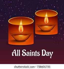 Vector illustration of a Banner for All Saints Day.