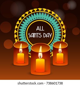 Vector illustration of a Banner for All Saints Day.