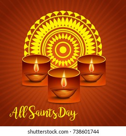 Vector illustration of a Banner for All Saints Day.