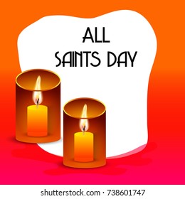 Vector illustration of a Banner for All Saints Day.