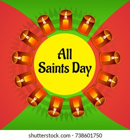 Vector illustration of a Banner for All Saints Day.