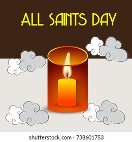 Vector illustration of a Banner for All Saints Day.