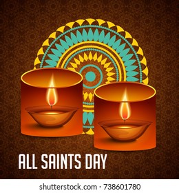 Vector illustration of a Banner for All Saints Day.