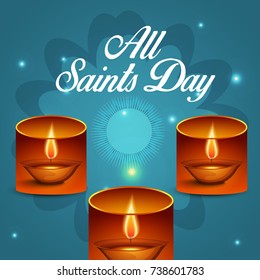 Vector illustration of a Banner for All Saints Day.