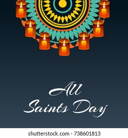 Vector illustration of a Banner for All Saints Day.