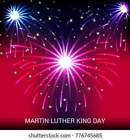 Vector illustration of a banner with American Flag For Martin Luther King Day.