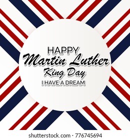 Vector illustration of a banner with American Flag For Martin Luther King Day.