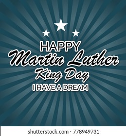 
Vector illustration of a banner with American Flag For Martin Luther King Day.