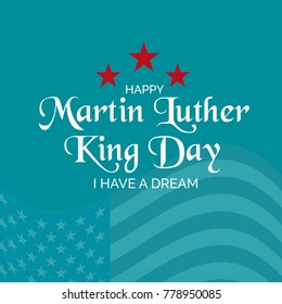 
Vector illustration of a banner with American Flag For Martin Luther King Day.