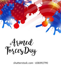 Vector illustration of a Banner for Armed Forces Day.