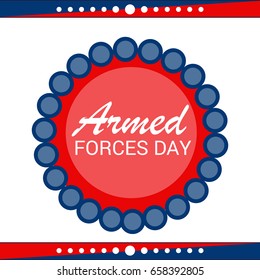 Vector illustration of a Banner for Armed Forces Day.
