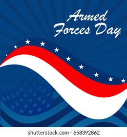 Vector illustration of a Banner for Armed Forces Day.