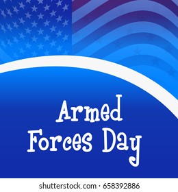 Vector illustration of a Banner for Armed Forces Day.