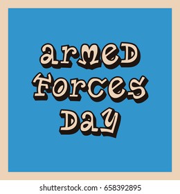 Vector illustration of a Banner for Armed Forces Day.