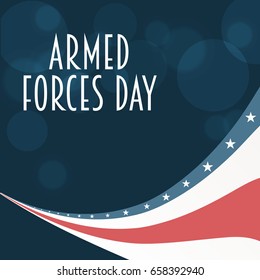 Vector illustration of a Banner for Armed Forces Day.