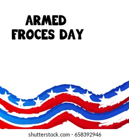 Vector illustration of a Banner for Armed Forces Day.