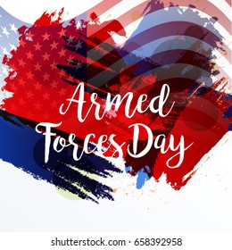 Vector illustration of a Banner for Armed Forces Day.