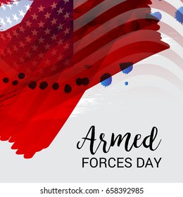 Vector illustration of a Banner for Armed Forces Day.