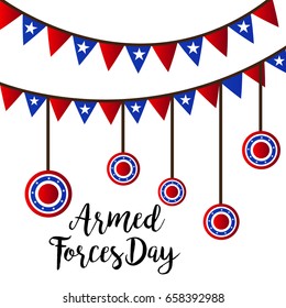 Vector illustration of a Banner for Armed Forces Day.