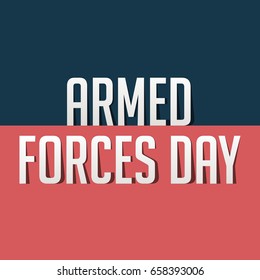 Vector illustration of a Banner for Armed Forces Day.