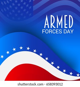 Vector illustration of a Banner for Armed Forces Day.