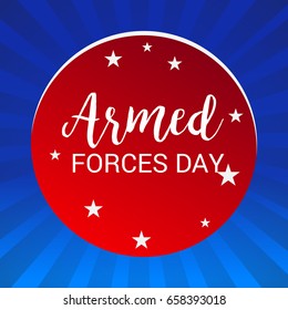 Vector illustration of a Banner for Armed Forces Day.