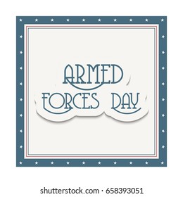 Vector illustration of a Banner for Armed Forces Day.