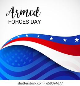Vector illustration of a Banner for Armed Forces Day.