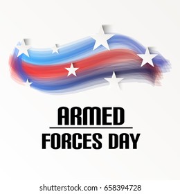 Vector illustration of a Banner for Armed Forces Day.