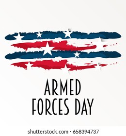 Vector illustration of a Banner for Armed Forces Day.