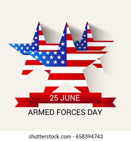 Vector illustration of a Banner for Armed Forces Day.