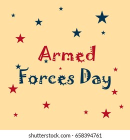 Vector illustration of a Banner for Armed Forces Day.