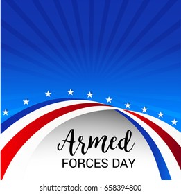 Vector illustration of a Banner for Armed Forces Day.