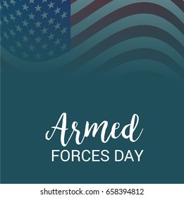 Vector illustration of a Banner for Armed Forces Day.