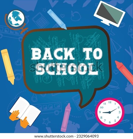 Vector illustration banner background design sketch outline element of education,Template for school.Draw doodle cartoon style.