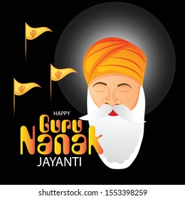 Vector illustration of a Banner or Background Hppy Guru Nanak Jayanti.
