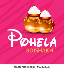 Vector illustration of a Banner for Bengali New Year Polela Boisakh.