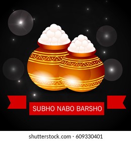 Vector illustration of a Banner for Bengali New Year Subho Nabo Barsho.