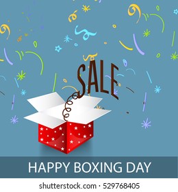 Vector illustration of a Banner For Boxing Day Sale.