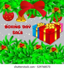 Vector illustration of a Banner For Boxing Day Sale.