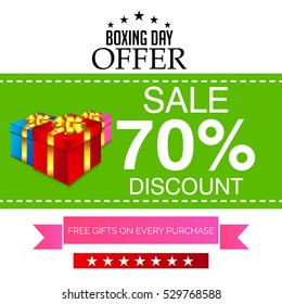 Vector illustration of a Banner For Boxing Day Sale.