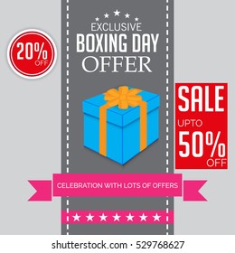 Vector illustration of a Banner For Boxing Day Sale.