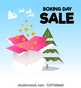 Vector illustration of a Banner For Boxing Day Sale.